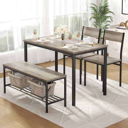 Space-Saving Dining Table Set for 4
