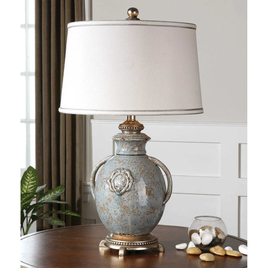 Blue Glaze Lamp