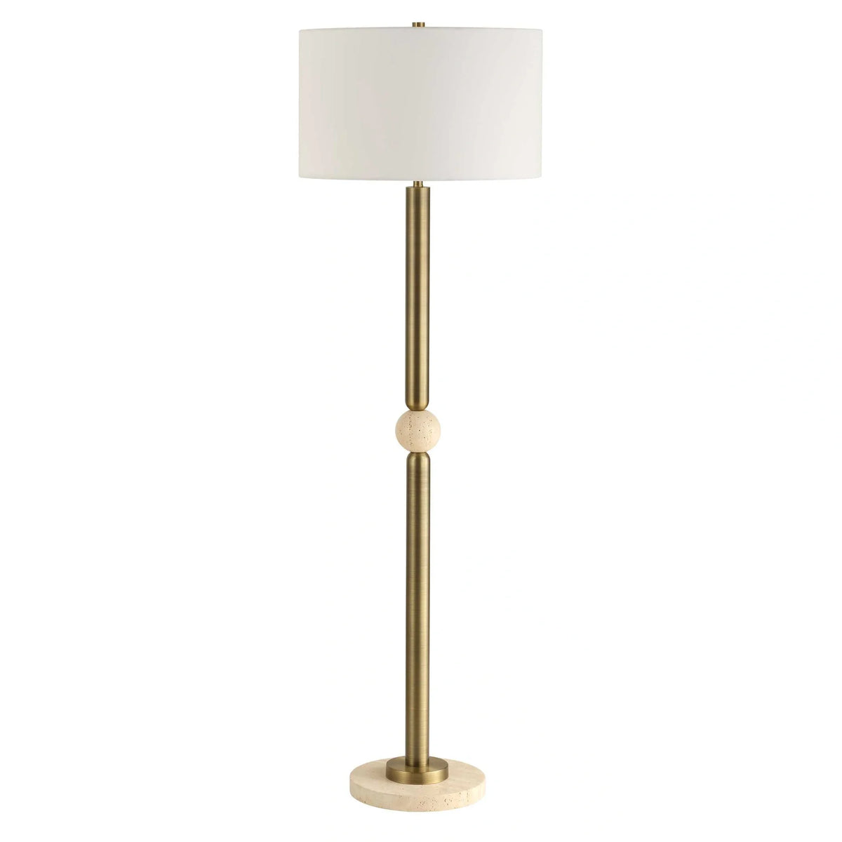 Gold Travertine Floor Lamp