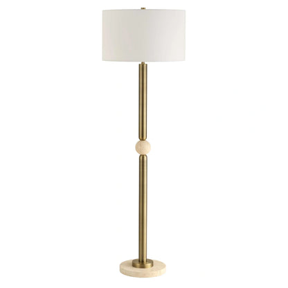 Gold Travertine Floor Lamp