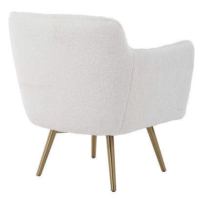 White Sheepskin Swivel Chair