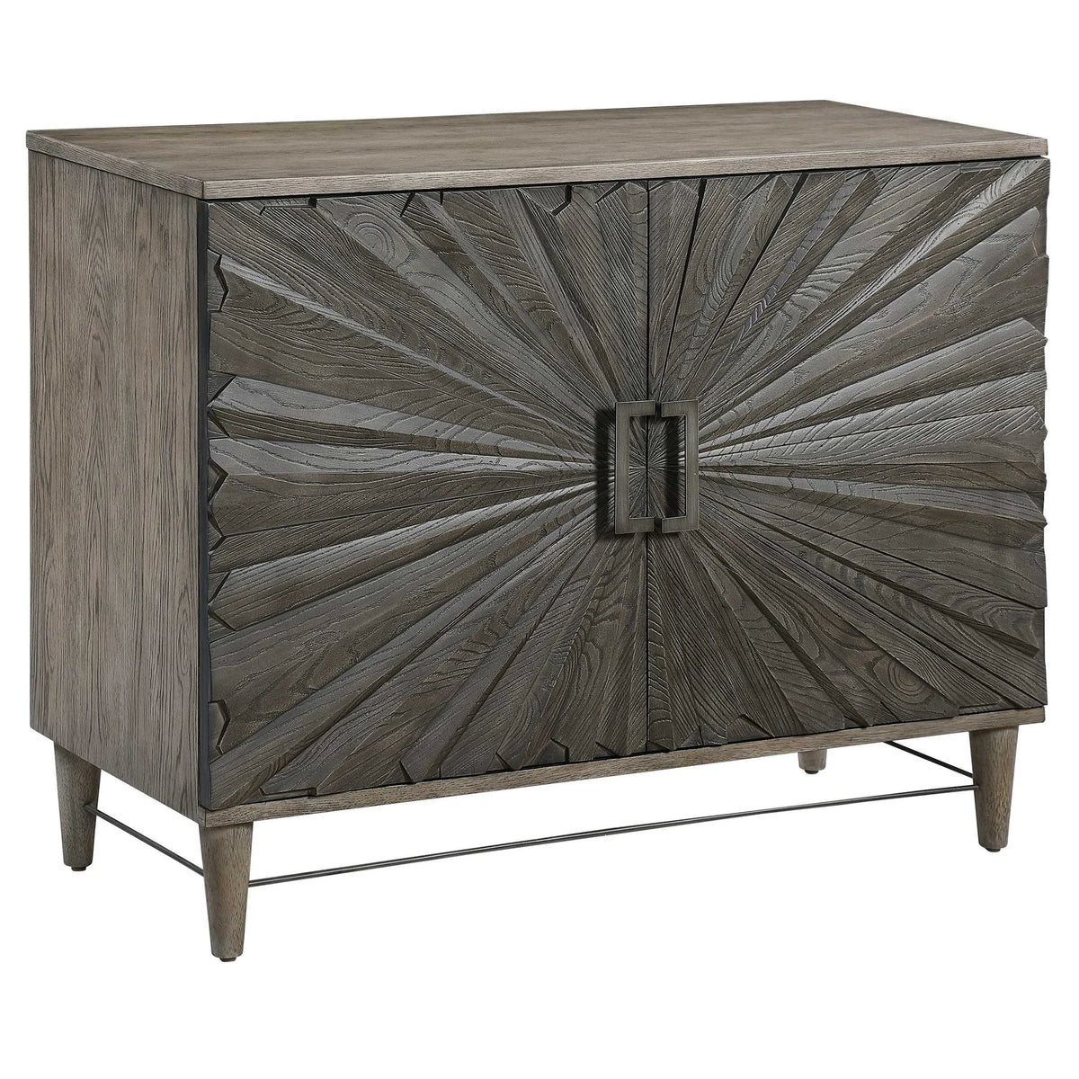 Gray Oak 2 Door Cabinet