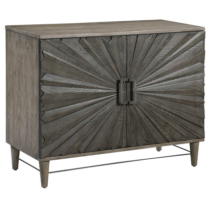 Gray Oak 2 Door Cabinet
