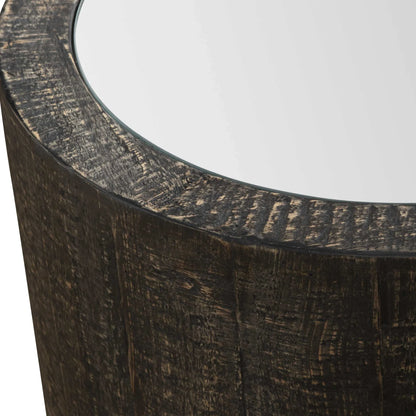 Mirrored Drum Table