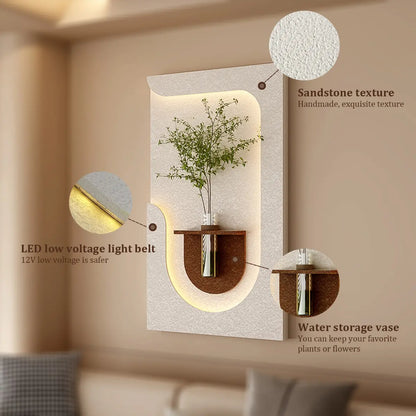 Modern Wall Art Featuring Remote-Controlled LED Lighting
