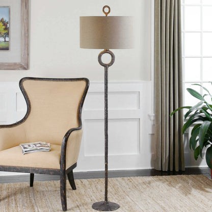 Hammered Cast Iron Floor Lamp