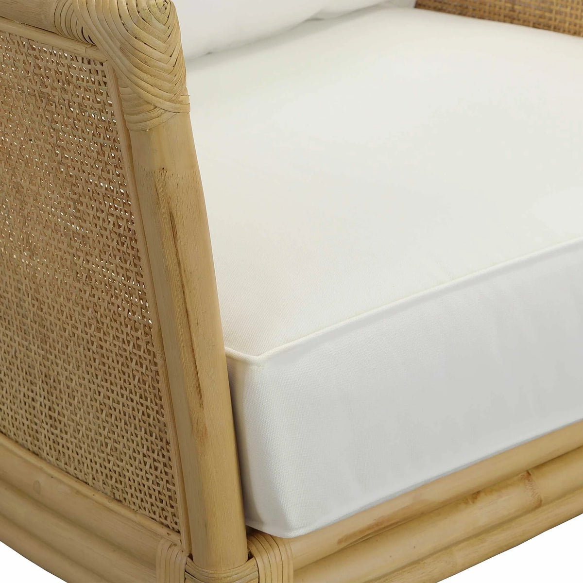 Woven Rattan Accent Armchair