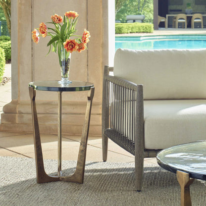 Outdoor Brass Accent Table
