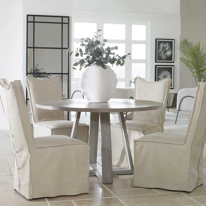 Gray Oak Dining Table