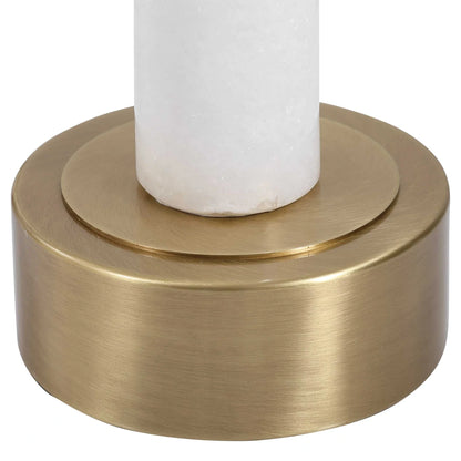 Round Brass & Marble Accent Table