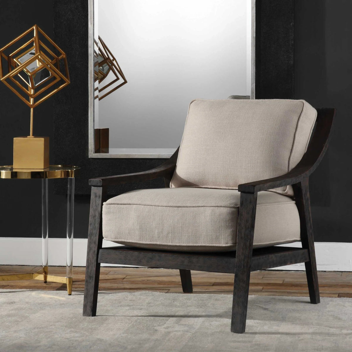 Beige Accent Chair
