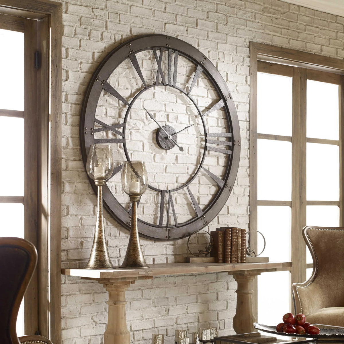 Rustic Bronze Wall Clock
