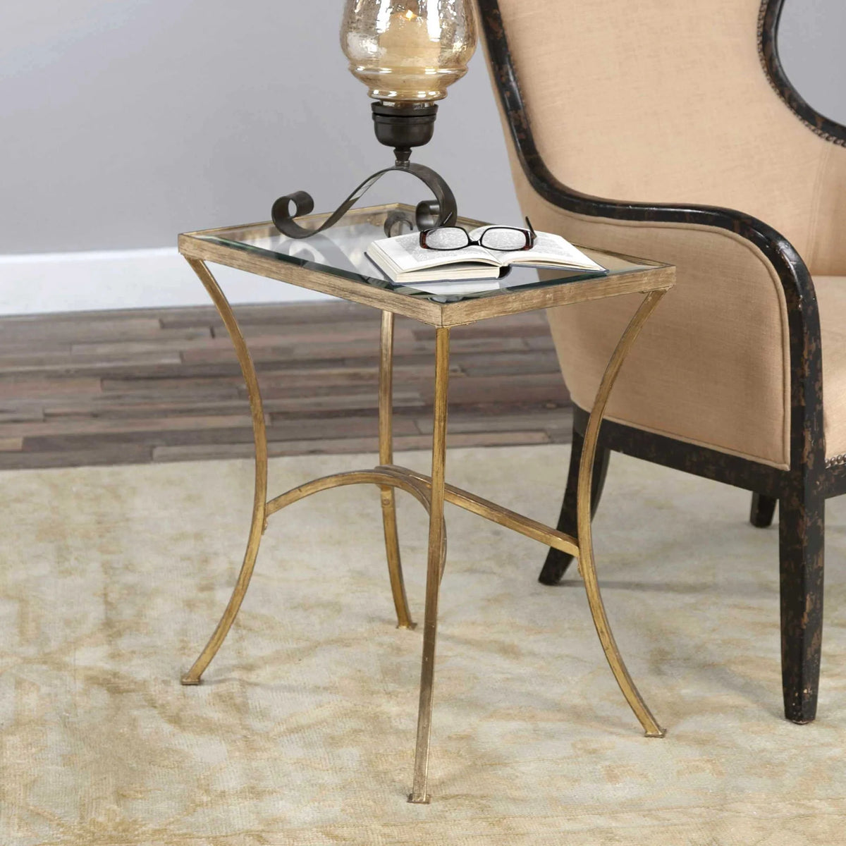 Gold End Table