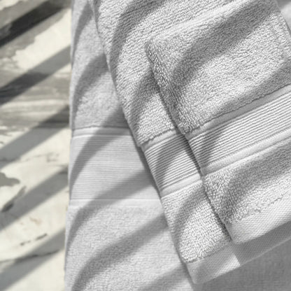 8-Piece Cotton Bath Towel Set | Anti-Bacterial Treatment | Five Colours