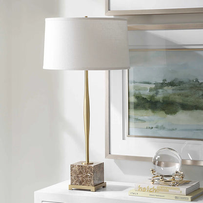 Thin Brass Table Lamp