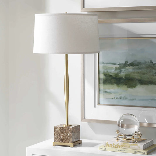 Thin Brass Table Lamp