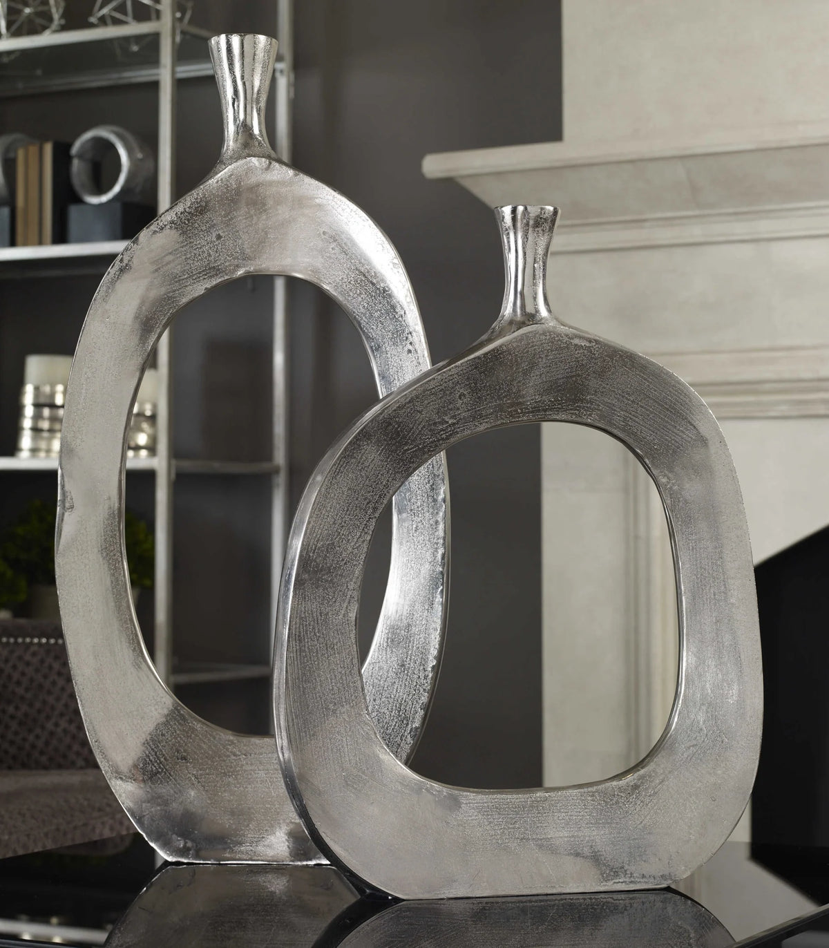 Aluminum Vases Set/2