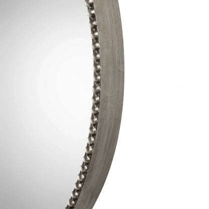 Beaded Round Mirror