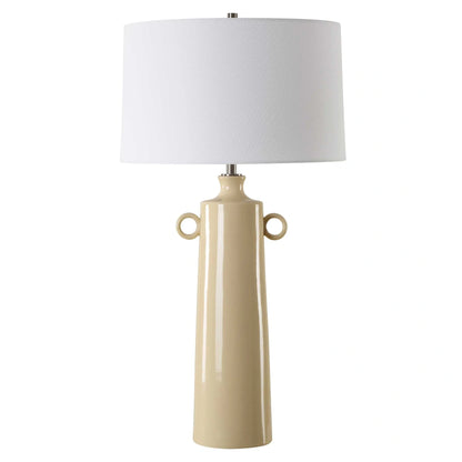 Pale Yellow Ceramic Table Lamp