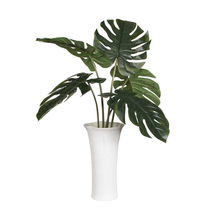 Monstera White Vase Centerpiece
