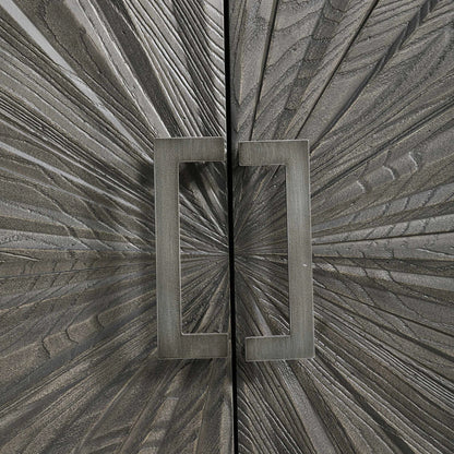 Gray Oak 2 Door Cabinet