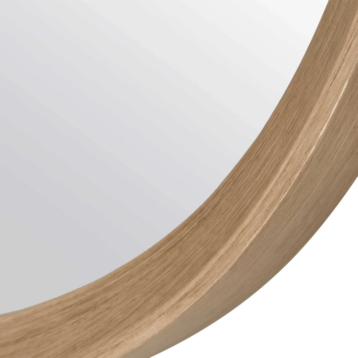 Aged Pinewood Round Mirror