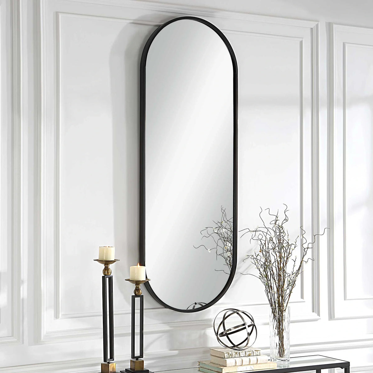 Minimalist Oval Mirror