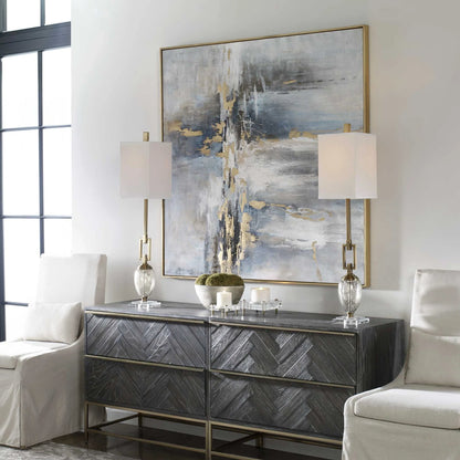 Abstract Gold Leaf Canvas Art