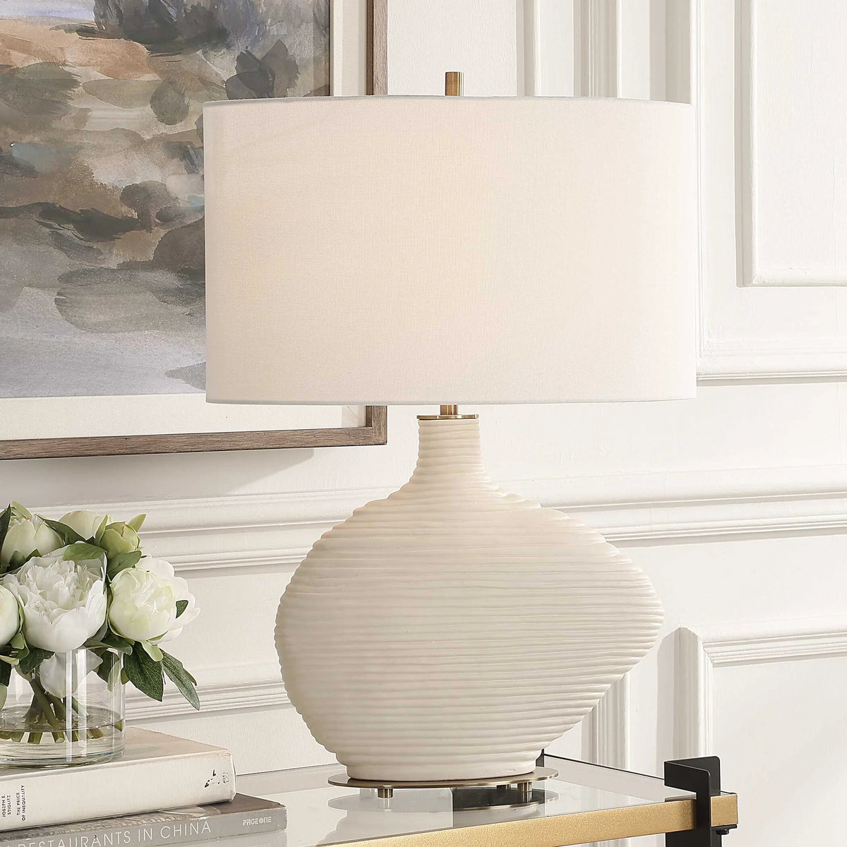 Stacked Ceramic Table Lamp