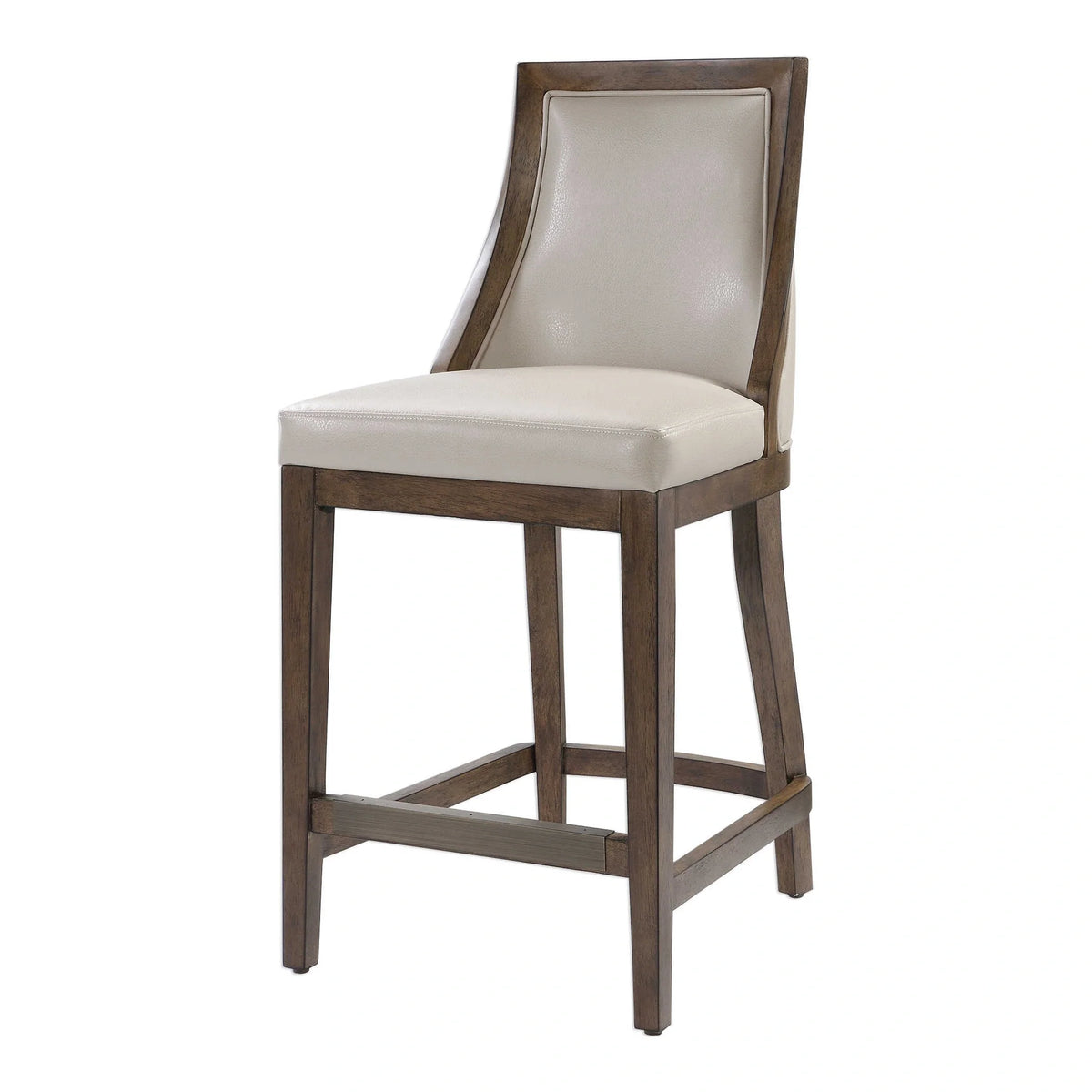 Faux Leather Counter Stool