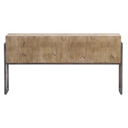 Layered Veneer Console Table