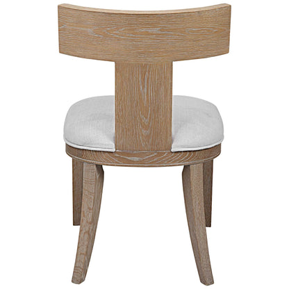 Oak Armless Accent Chair