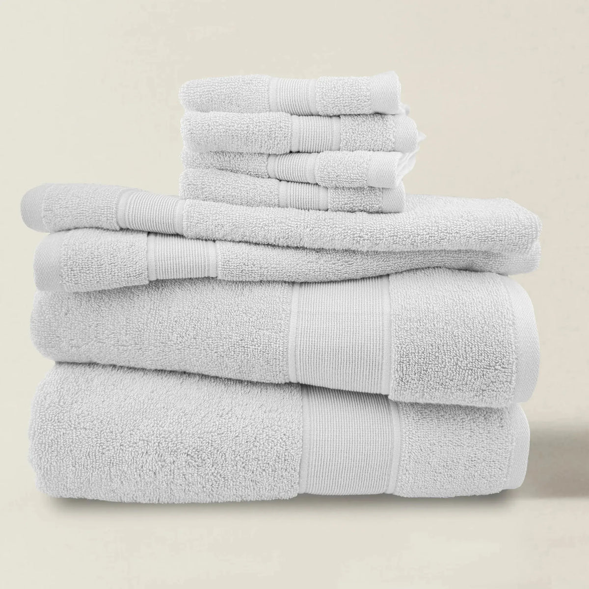 8-Piece Cotton Bath Towel Set | Complete Bathroom Set | Five Colours