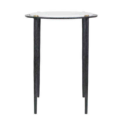 Round White Marble Accent Table