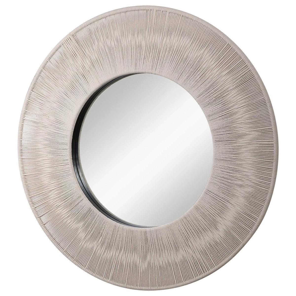 Rope-Wrapped Round Mirror