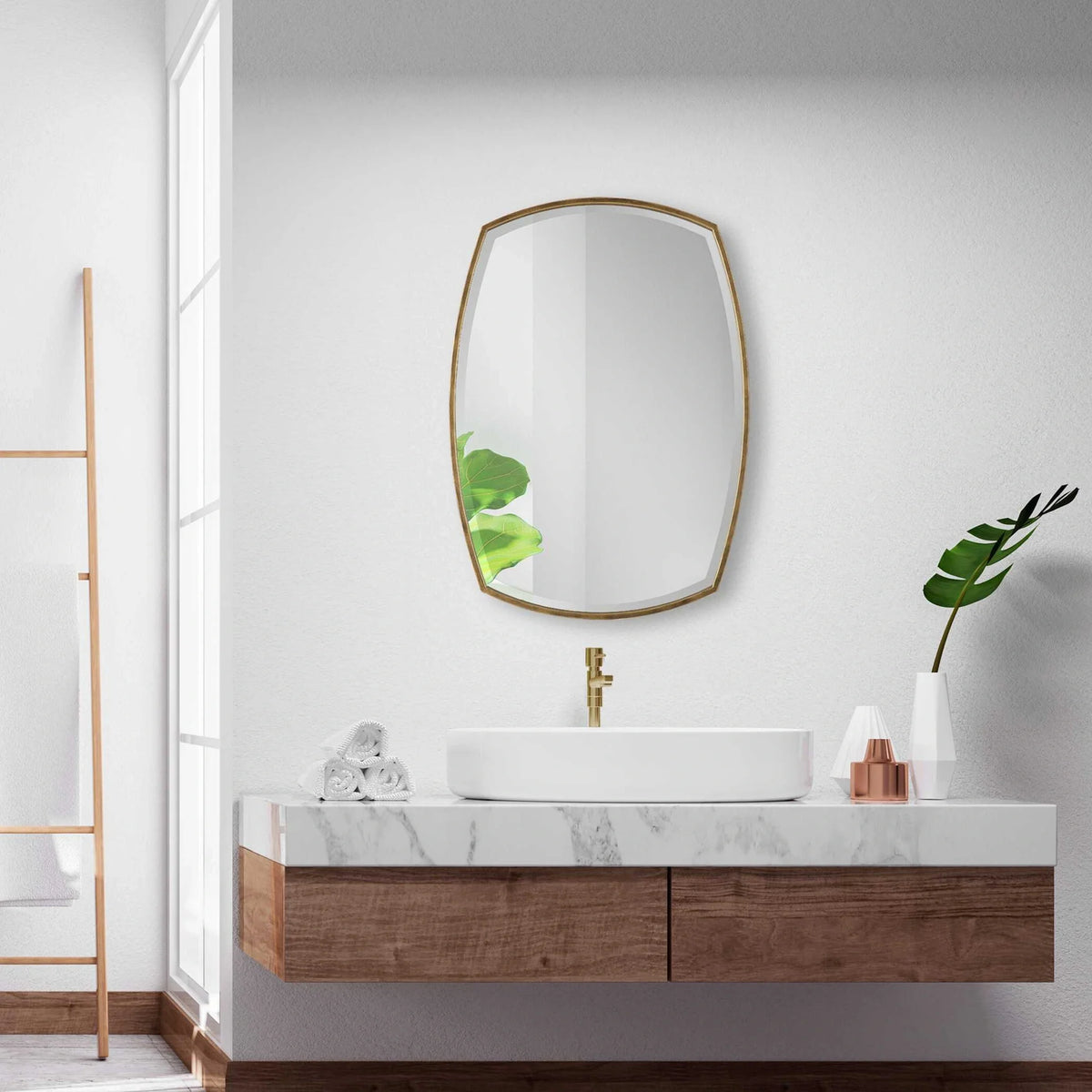 Aged Gold Vanity Mirror
