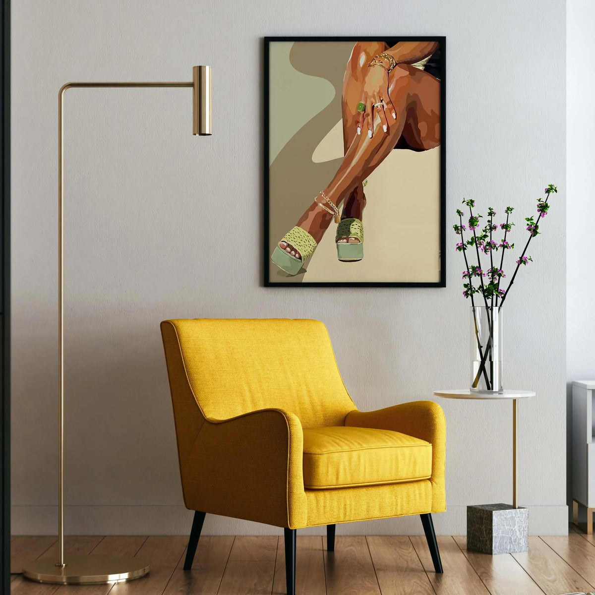 Smard Black Wall Art Print