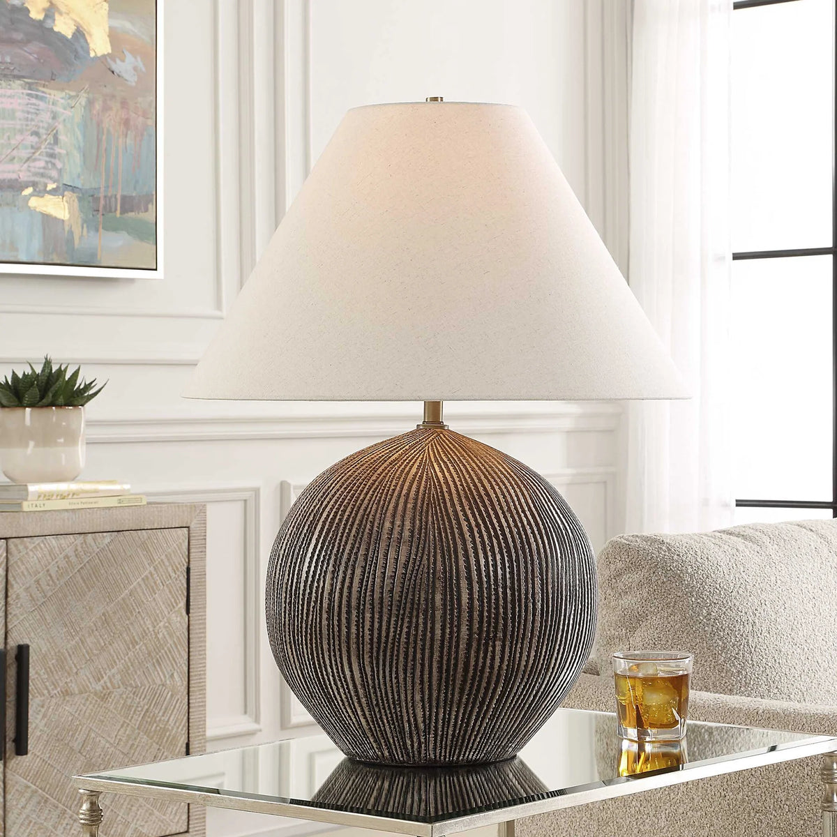 Dark Brown Table Lamp