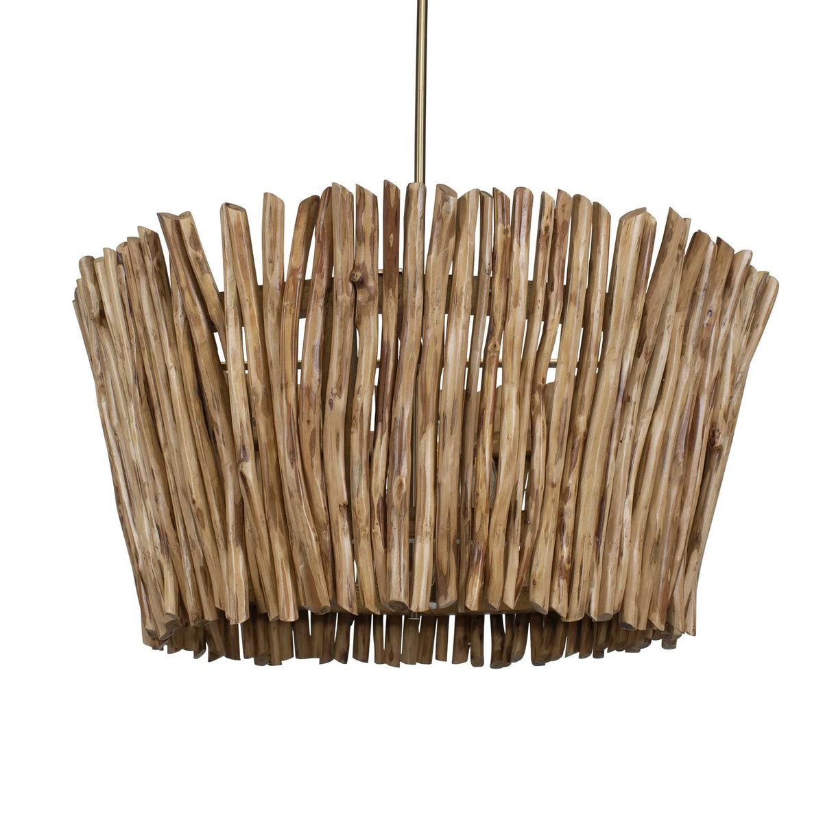 4-Light Wood Branch Chandelier