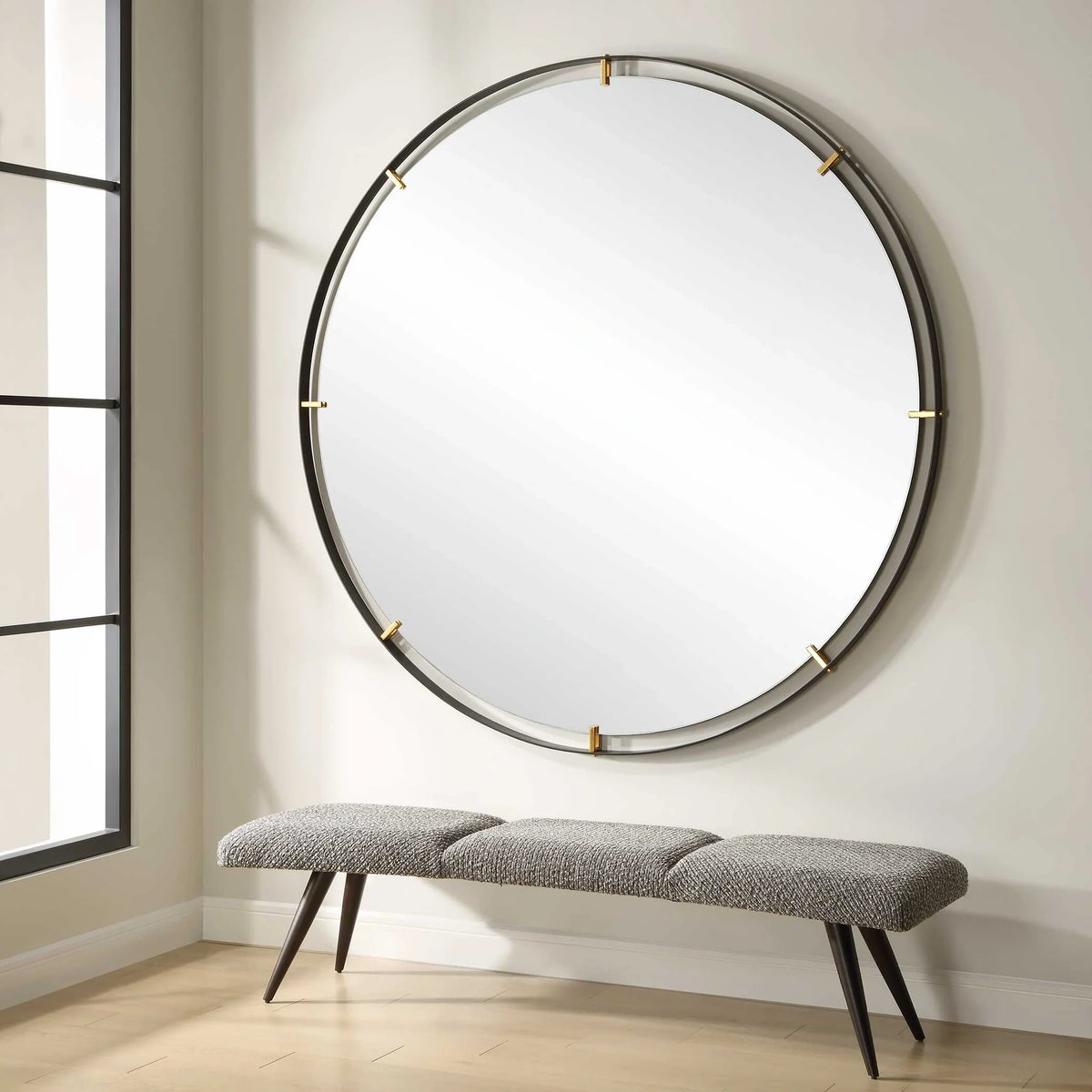 Suspended Round Mirror