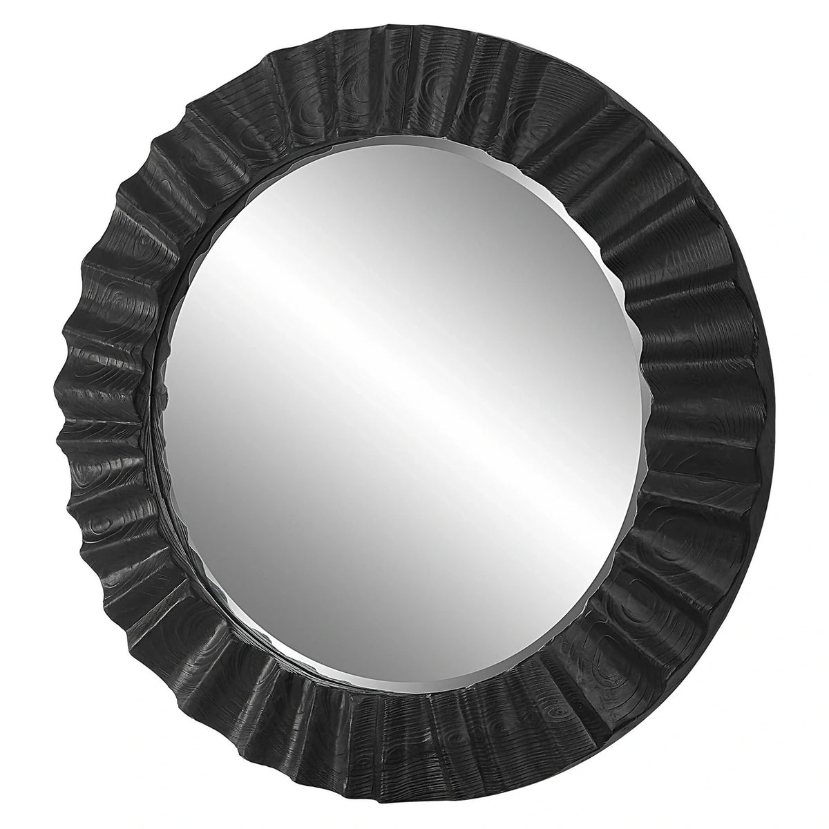 Dark Espresso Round Mirror