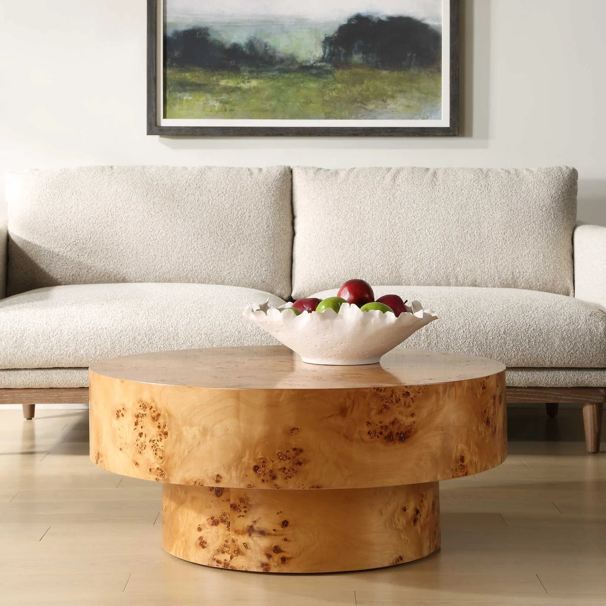 Poplar Round Coffee Table