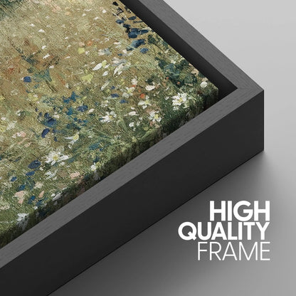 Framed Canvas Prints: Rustic Wildflower Countryside Art for Living Room, Bedroom, and Office Decor