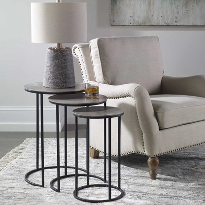 Metal Nesting Tables, Set of 3