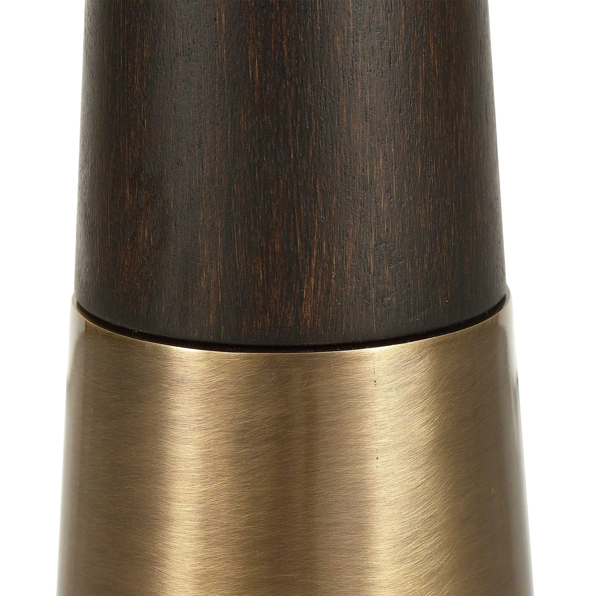 Black Glass & Wood Accent Table