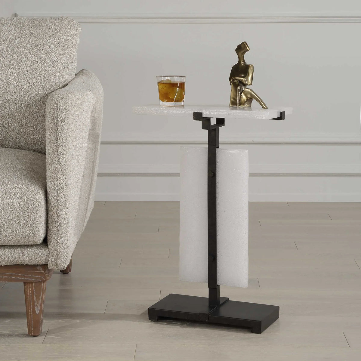 Bubble Glass Accent Table