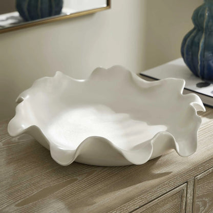 Crest White Outdoor Bowl