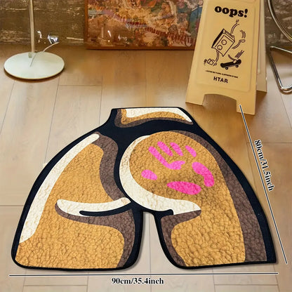 Anime-Inspired Area Rug - Irregular Cartoon Design for Bedroom & Living Room Decor