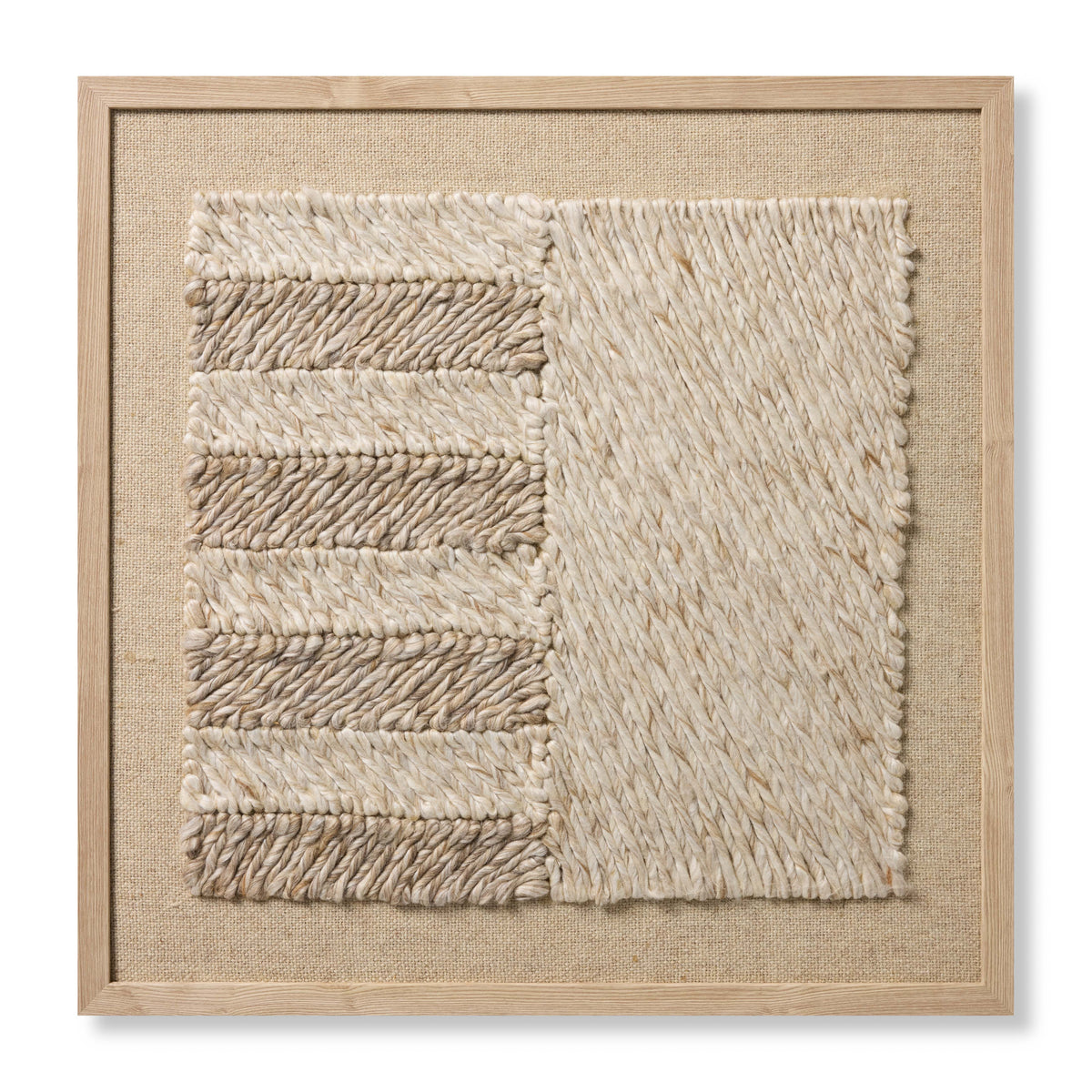 Loloi bandera beige / ivory 2'-8" x 2'-8" wall art