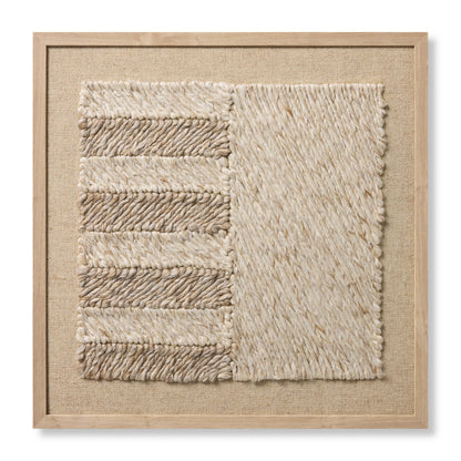 Loloi bandera beige / ivory 2'-8" x 2'-8" wall art